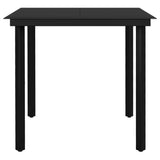5 Piece Garden Dining Set Black