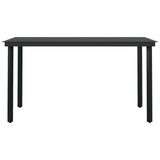 5 Piece Garden Dining Set Black