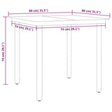 5 Piece Garden Dining Set Anthracite - Low Angle