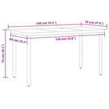 5 Piece Garden Dining Set Black - Low Angle