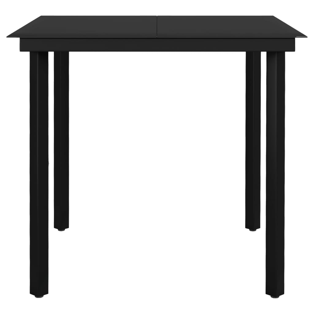 5 Piece Garden Dining Set Dark Grey