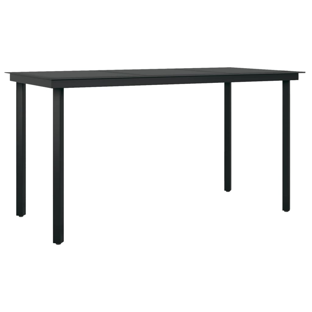 5 Piece Garden Dining Set Dark Grey