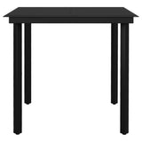 5 Piece Garden Dining Set Light Grey - Rear View