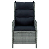 7 Piece Garden Dining Set Light Grey - Top-Down View