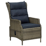 3 Piece Garden Dining Set Brown - Side View
