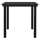 3 Piece Garden Dining Set Brown - Rear View