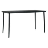 7 Piece Garden Dining Set Brown
