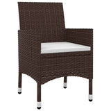 5 Piece Garden Dining Set Poly Rattan and Glass - Side View