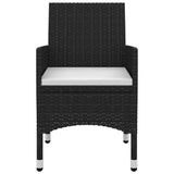 5 Piece Garden Dining Set Poly Rattan and Glass