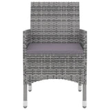 3 Piece Garden Dining Set Poly Rattan and Glass