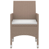 5 Piece Garden Dining Set with Cushions Poly Rattan and Glass - Top-Down View