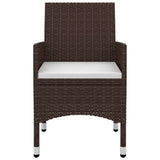 5 Piece Garden Dining Set with Cushions Poly Rattan and Glass - Top-Down View