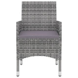 5 Piece Garden Dining Set with Cushions Poly Rattan and Glass - Top-Down View