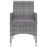 7 Piece Garden Dining Set with Cushions Poly Rattan and Glass - Top-Down View