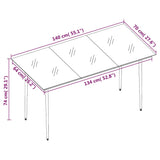 7 Piece Garden Dining Set with Cushions Poly Rattan and Glass - Close-Up Angle