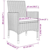 7 Piece Garden Dining Set with Cushions Poly Rattan and Glass - Low Angle
