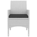 5 Piece Garden Dining Set with Cushions Poly Rattan and Glass - Top-Down View