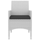 7 Piece Garden Dining Set with Cushions Poly Rattan and Glass