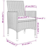 7 Piece Garden Dining Set with Cushions Poly Rattan and Glass