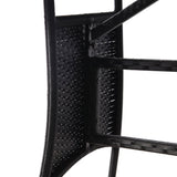 Garden Table Black 80x80x74 cm Poly Rattan - 45-Degree Angle