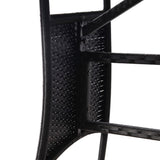 Garden Table Black 170x80x74 cm Poly Rattan - 45-Degree Angle