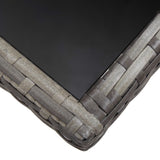 Garden Table Grey 140x80x74 cm Poly Rattan - 45-Degree Angle