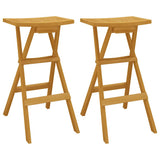 3 Piece Folding Bar Set Solid Wood Teak - Top-Down View