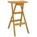 3 Piece Folding Bar Set Solid Wood Teak - Rear View