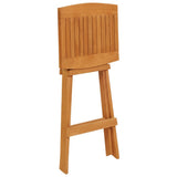 5 Piece Folding Bar Set Solid Wood Teak - Rear View