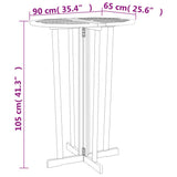5 Piece Folding Bar Set Solid Wood Teak - Extra Image