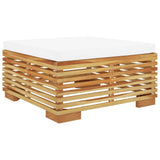 6 Piece Garden Lounge Set with Cushions Solid Wood Teak - Rear View
