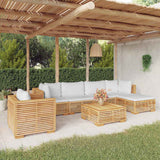 7 Piece Garden Lounge Set with Cushions Solid Wood Teak
