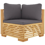 7 Piece Garden Lounge Set with Cushions Solid Wood Teak