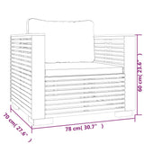 7 Piece Garden Lounge Set with Cushions Solid Teak Wood - Extra Image