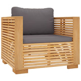 7 Piece Garden Lounge Set with Cushions Solid Teak Wood