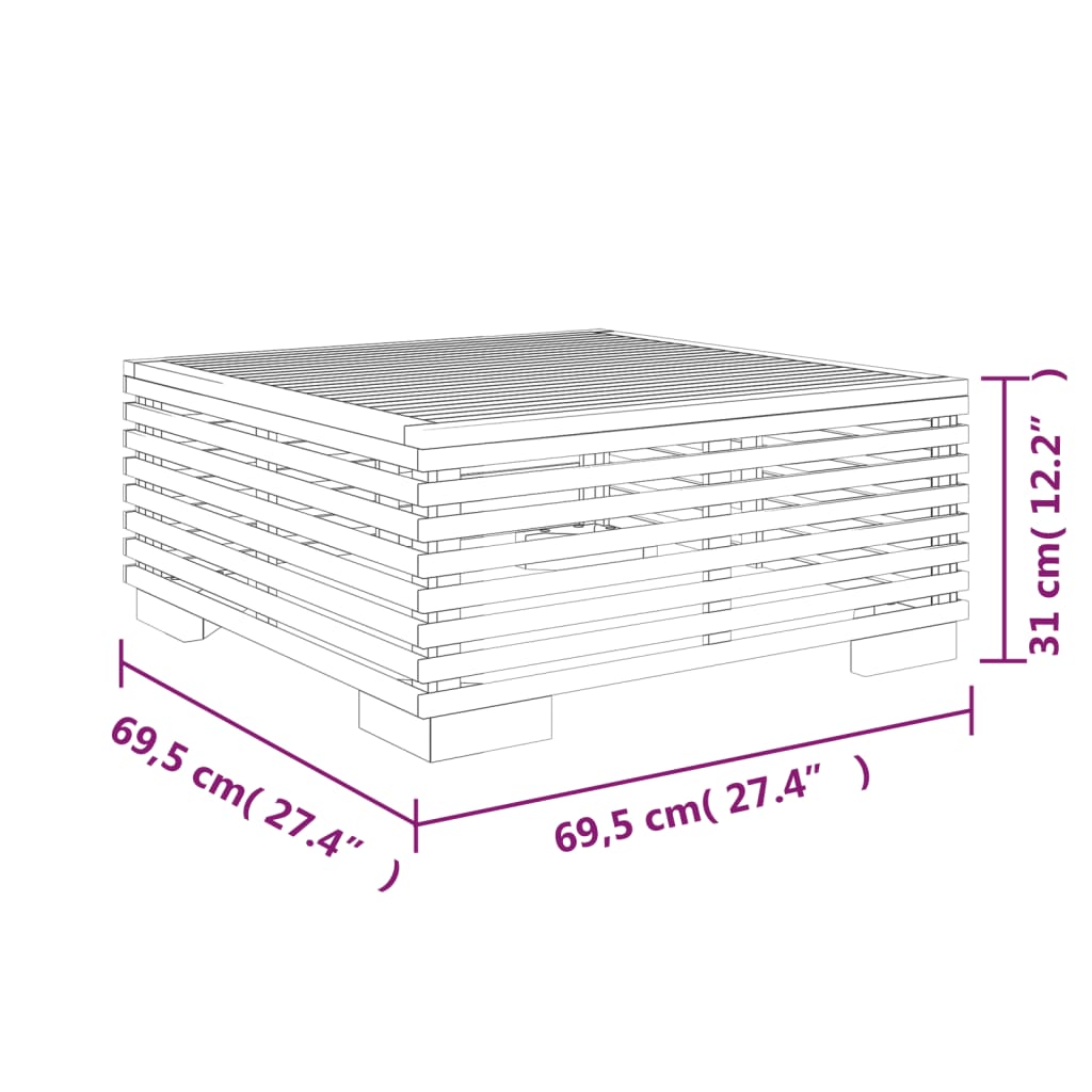 7 Piece Garden Lounge Set with Cushions Solid Teak Wood