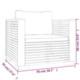 7 Piece Garden Lounge Set with Cushions Solid Wood Teak - Extra Image