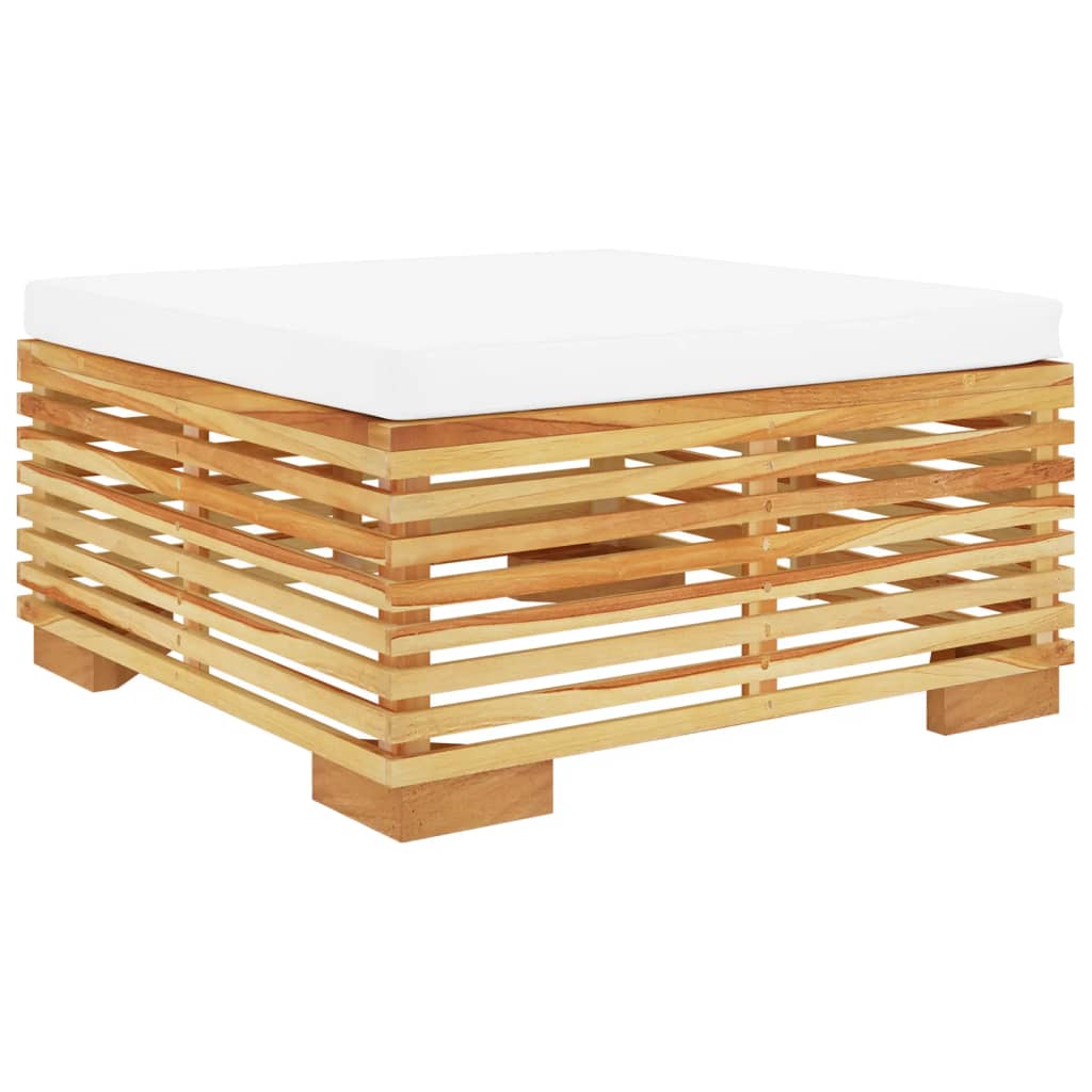 4 Piece Garden Lounge Set with Cushions Solid Wood Teak