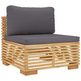 5 Piece Garden Lounge Set with Cushions Solid Wood Teak