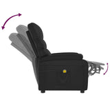 Massage Chair Black Faux Leather - Close-Up Angle