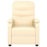 Massage Chair Cream Faux Leather - Top-Down View