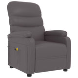 Massage Chair Grey Faux Leather - Side View