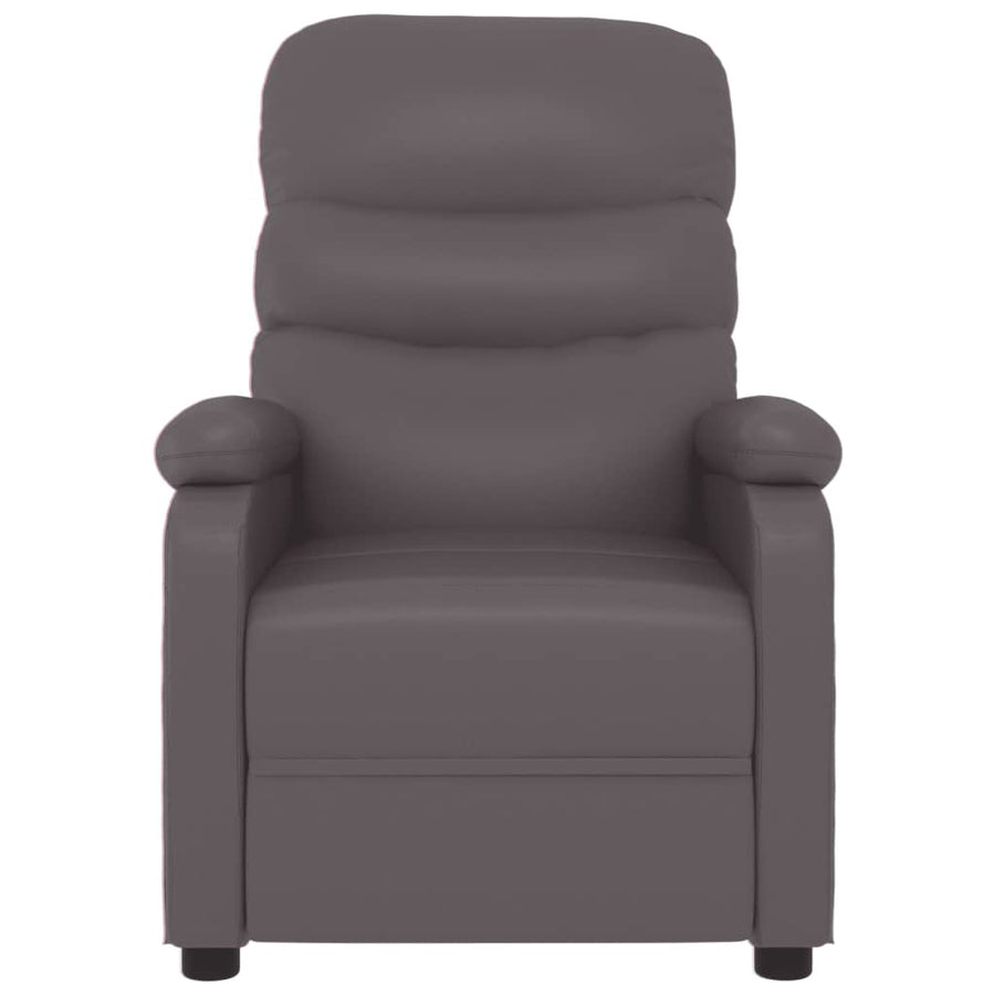Massage Chair Grey Faux Leather
