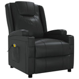 Massage Chair Black Faux Leather - Front View