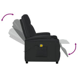Massage Chair Black Faux Leather - Close-Up Angle
