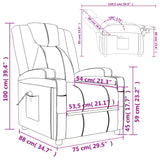 Massage Chair Cream White Faux Leather