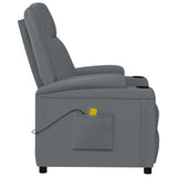 Massage Chair Anthracite Faux Leather - Top-Down View