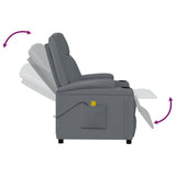 Massage Chair Anthracite Faux Leather - Close-Up Angle