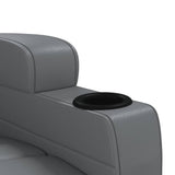 Massage Chair Anthracite Faux Leather - Low Angle