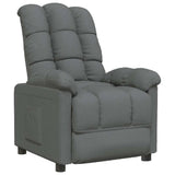 Recliner Chair Dark Grey Fabric - Front View